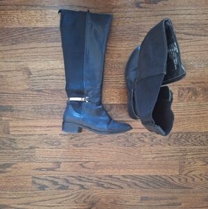 Womens ShoeMint Britt Black Tall Boots, Size 8.5